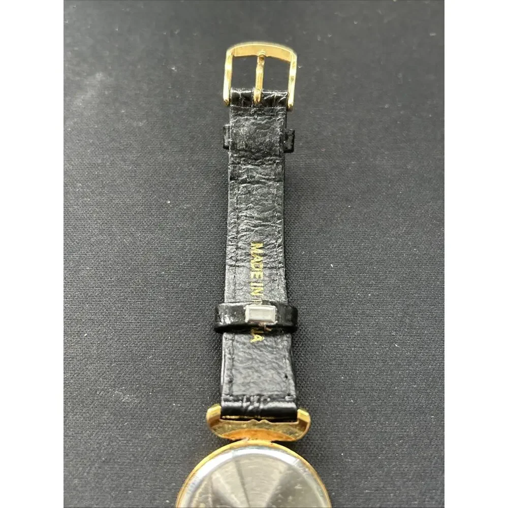 Mary Kay Gold Tone Black Band Women’s Quartz Watch